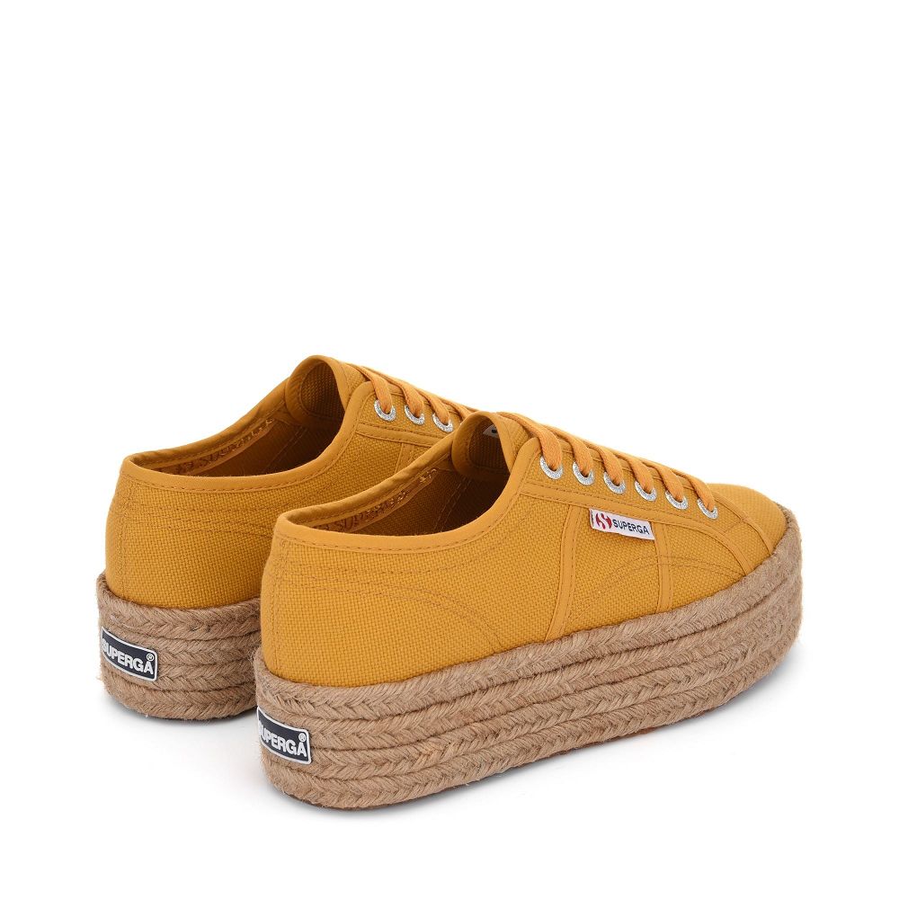 Superga 2790 Rope Yellow Platform Sneakers - Women's Sneakers USA | US8545607